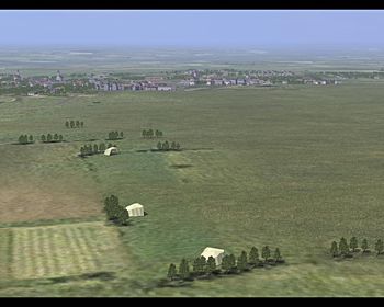 Canvas Knights - Scenery with Airfield and Town - Screenshot by EasyRider (09-Apr-2009)