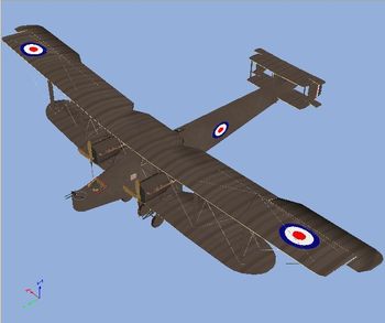 Canvas Knights - Handley Page O400 Bomber 3D Model - Screenshot by Von Deutschmark (12-Mar-2009)
